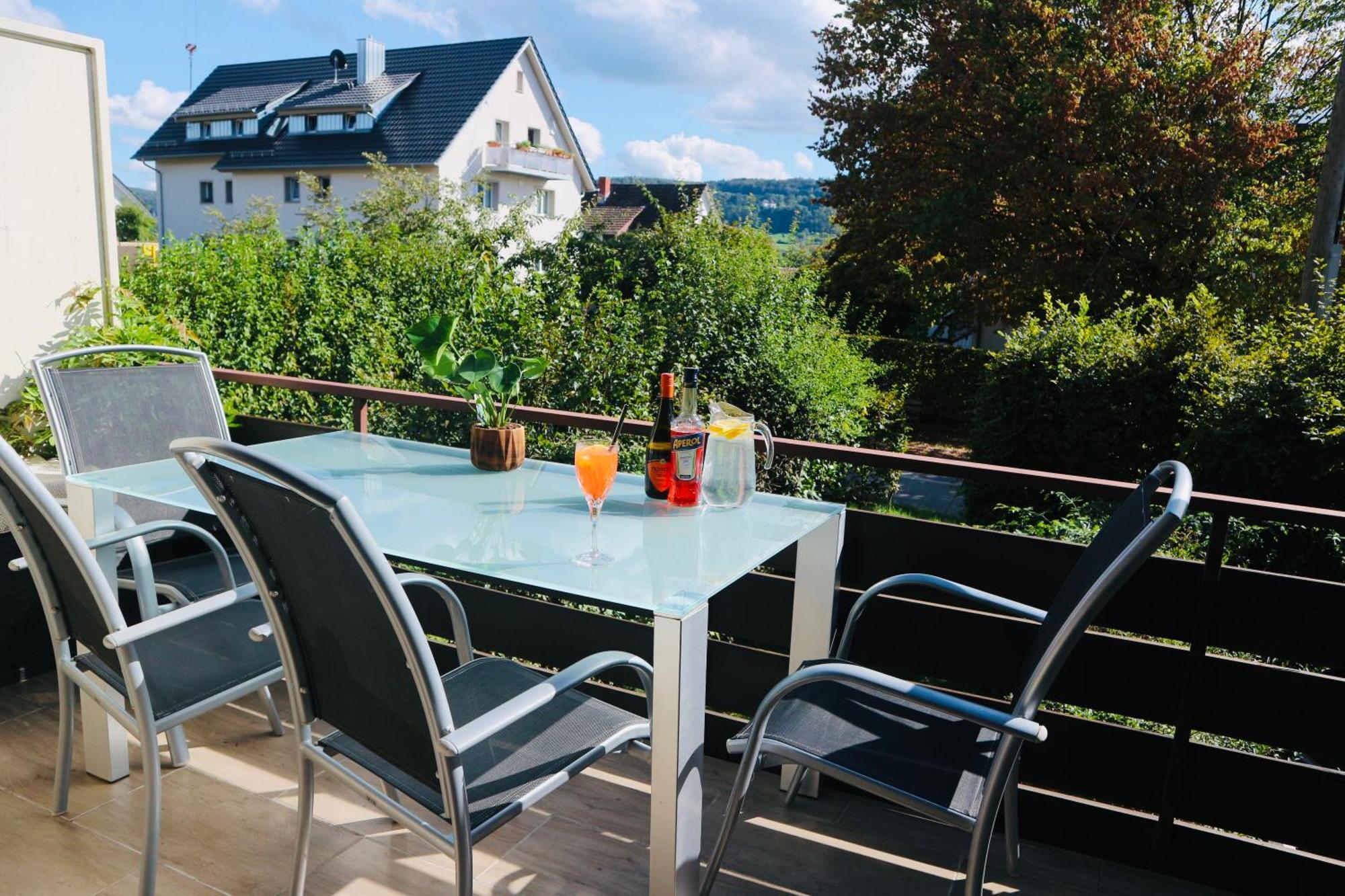 Seeblick-Oase Istayunixi Seenaehe-Sauna-Balkon-Netflix-Parkplatz Ohningen Exteriör bild